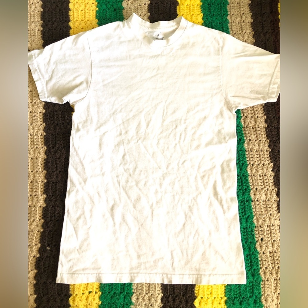 Stafford Plain White T-shirt mens Small